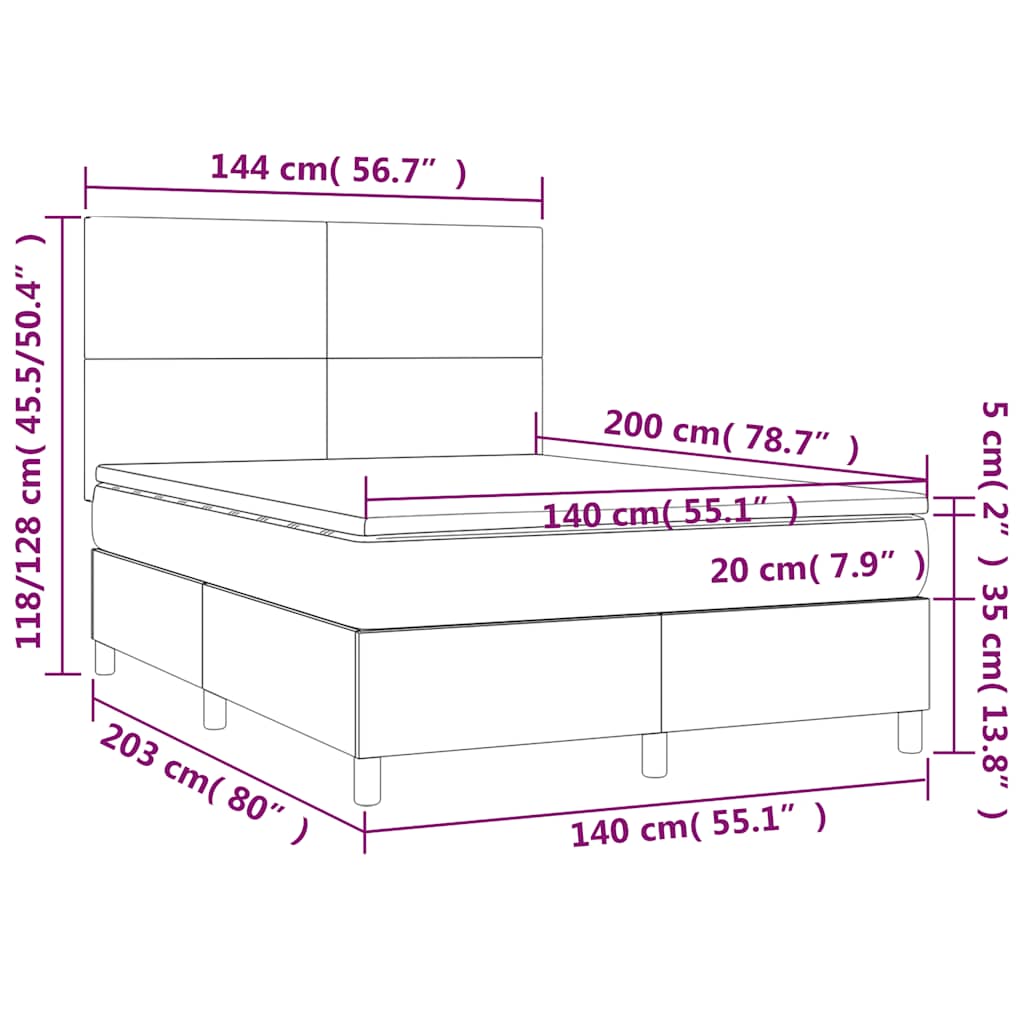 Boxspring met matras fluweel donkergroen 140x200 cm is nu te koop bij PeponiXL, paradijselijk wonen!