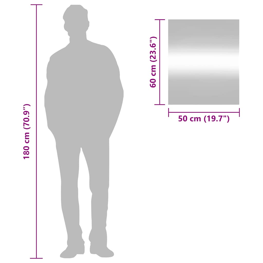 Wandspiegel 50x60 cm rechthoekig glas is nu te koop bij PeponiXL, paradijselijk wonen!