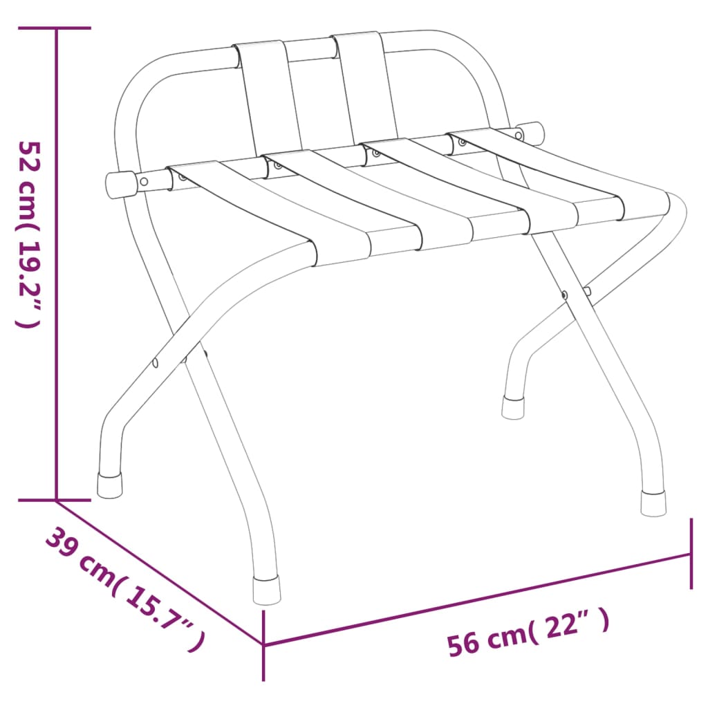 Bagagerek met rugleuning zilver 56x39x52cm is nu te koop bij PeponiXL, paradijselijk wonen!