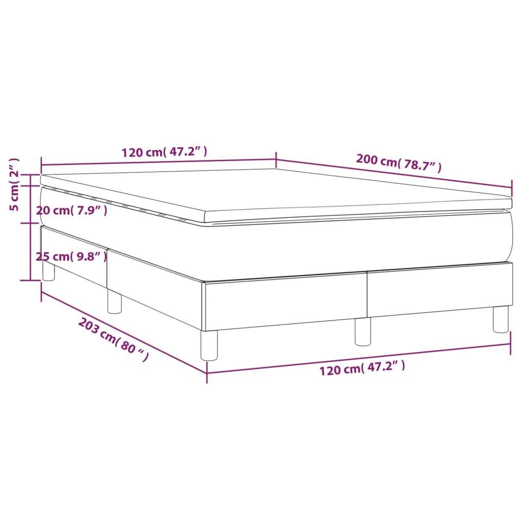 Boxspring met matras kunstleer wit 120x200 cm is nu te koop bij PeponiXL, paradijselijk wonen!