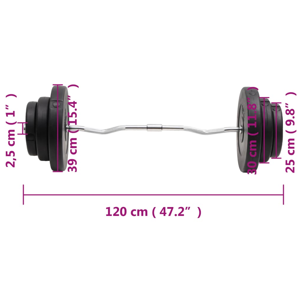 Halter gebogen met gewichten 60 kg is nu te koop bij PeponiXL, paradijselijk wonen!