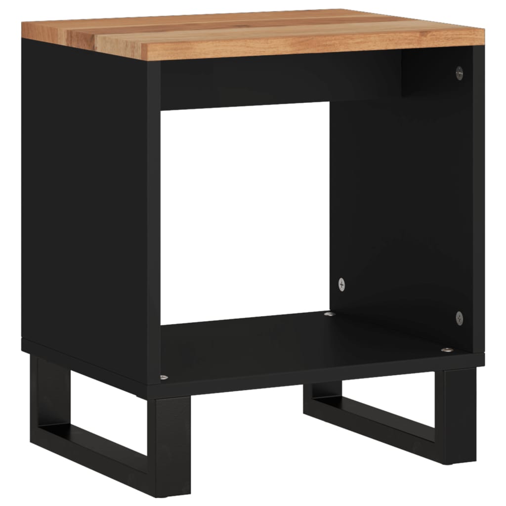 Salontafel 40x31x46 cm massief acaciahout en bewerkt hout is nu te koop bij PeponiXL, paradijselijk wonen!
