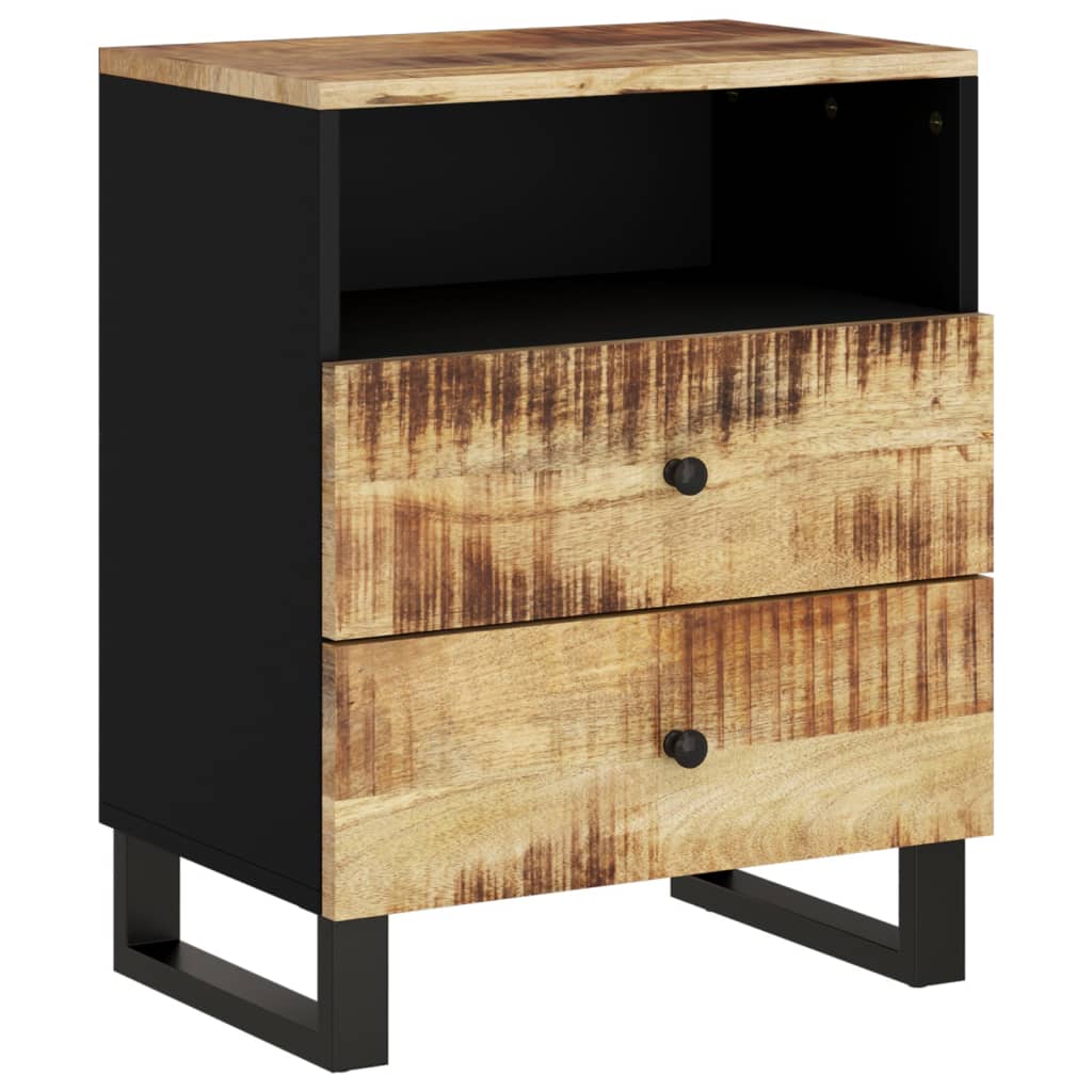 Nachtkastje 50x33x62 cm massief mangohout en bewerkt hout is nu te koop bij PeponiXL, paradijselijk wonen!