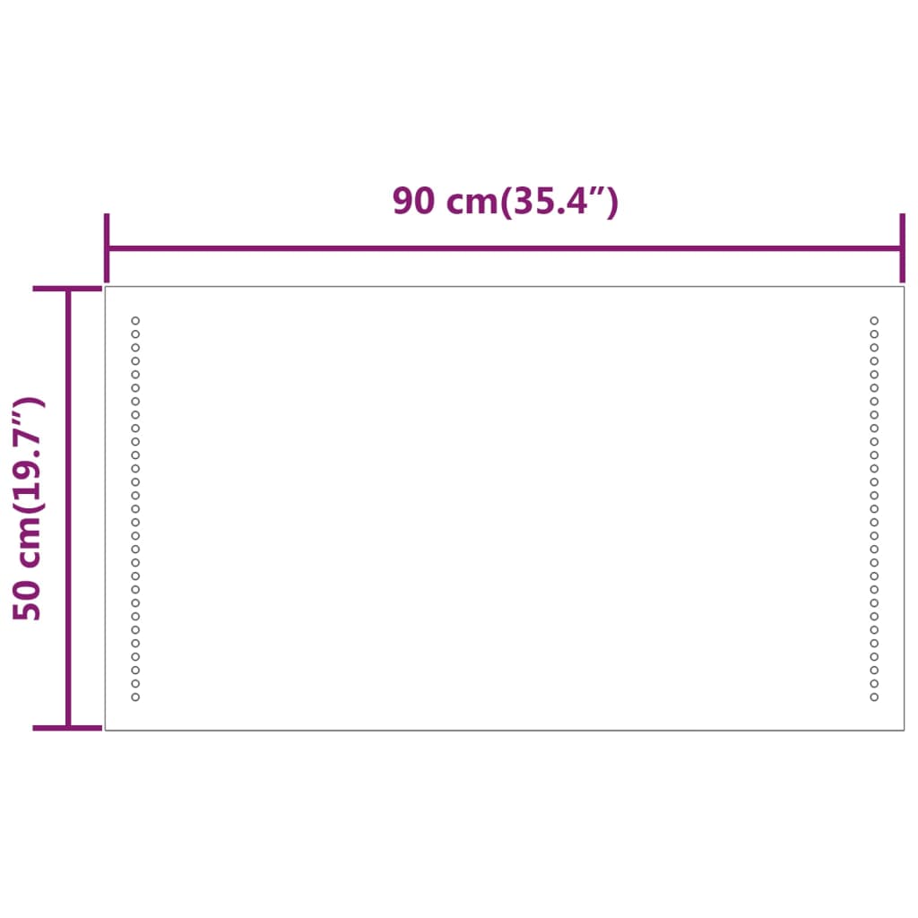 Badkamerspiegel LED 50x90 cm is nu te koop bij PeponiXL, paradijselijk wonen!