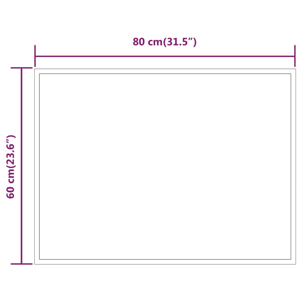 Badkamerspiegel LED 60x80 cm is nu te koop bij PeponiXL, paradijselijk wonen!