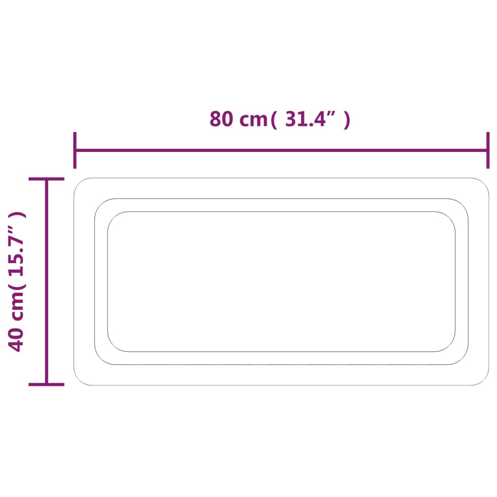 Badkamerspiegel LED 40x80 cm is nu te koop bij PeponiXL, paradijselijk wonen!