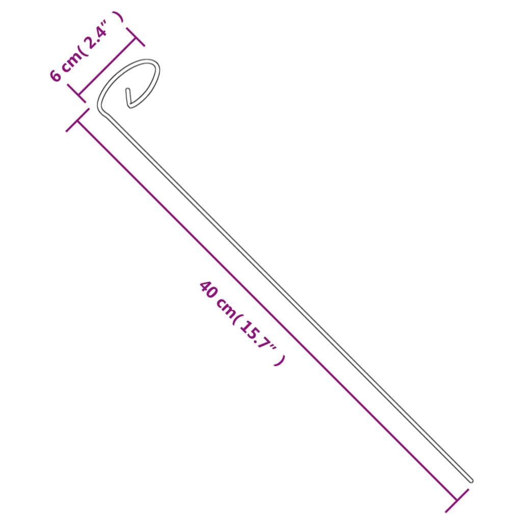 Plantenstaken 20 st 40 cm staal donkergroen is nu te koop bij PeponiXL, paradijselijk wonen!