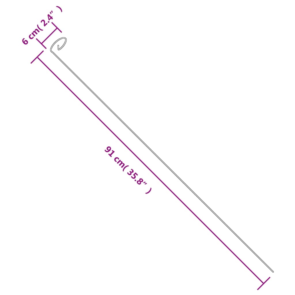 Plantenstaken 20 st 91 cm staal donkergroen is nu te koop bij PeponiXL, paradijselijk wonen!