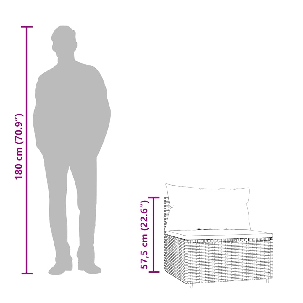 3-delige Loungeset met kussens poly rattan zwart is nu te koop bij PeponiXL, paradijselijk wonen!