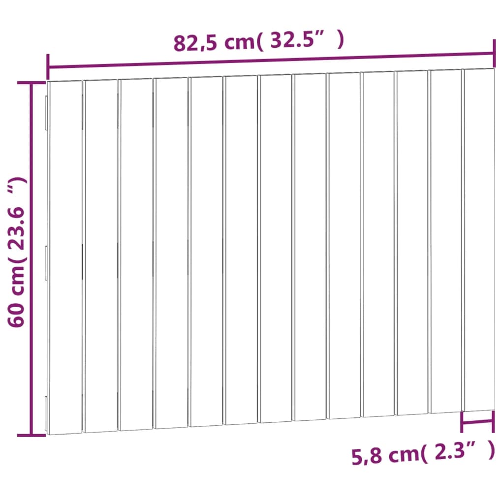 Wandhoofdbord 82,5x3x60 cm massief grenenhout wit is nu te koop bij PeponiXL, paradijselijk wonen!