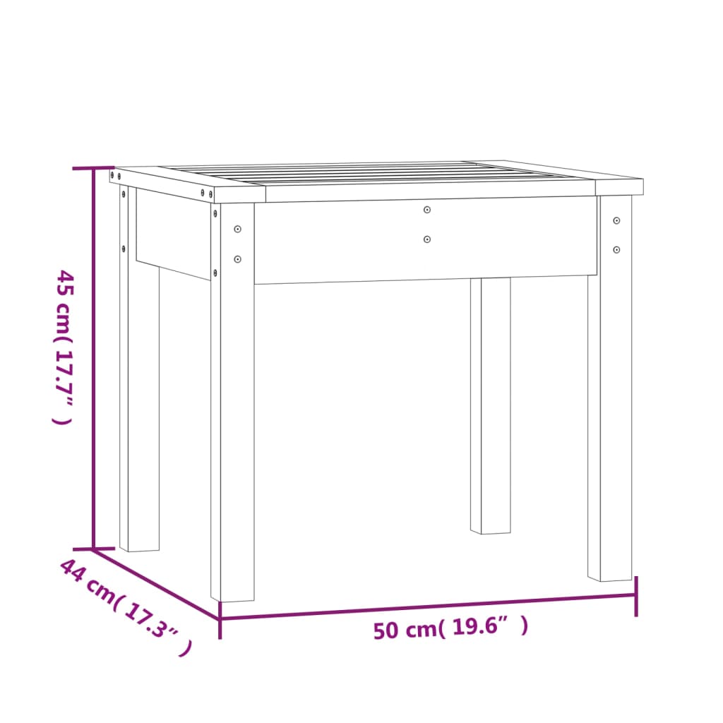 Tuinbank 50x44x45 cm massief grenenhout grijs is nu te koop bij PeponiXL, paradijselijk wonen!