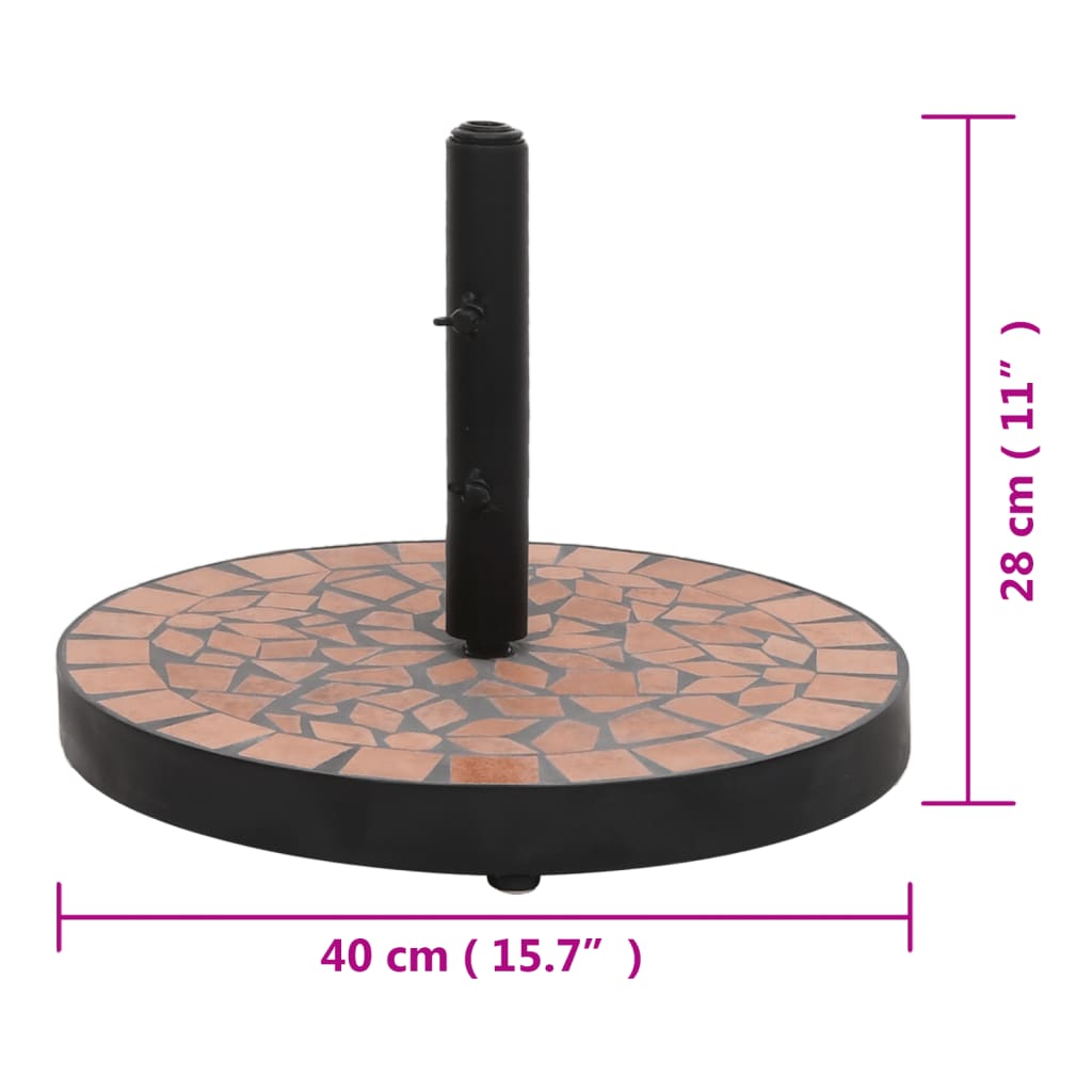 Parasolvoet rond 12 kg terracottakleurig is nu te koop bij PeponiXL, paradijselijk wonen!