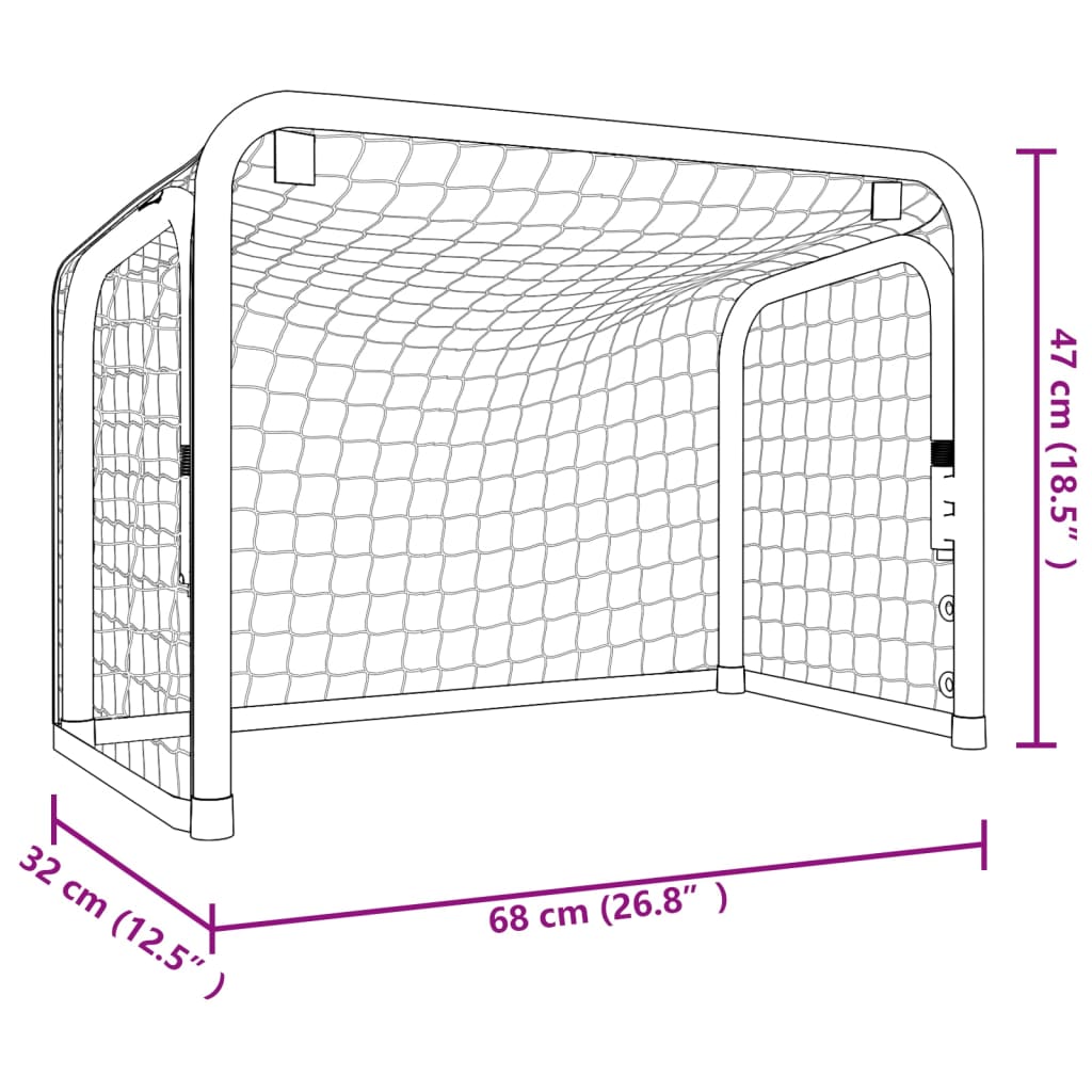Hockeydoel met net 68x32x47 cm staal en polyester rood en zwart is nu te koop bij PeponiXL, paradijselijk wonen!