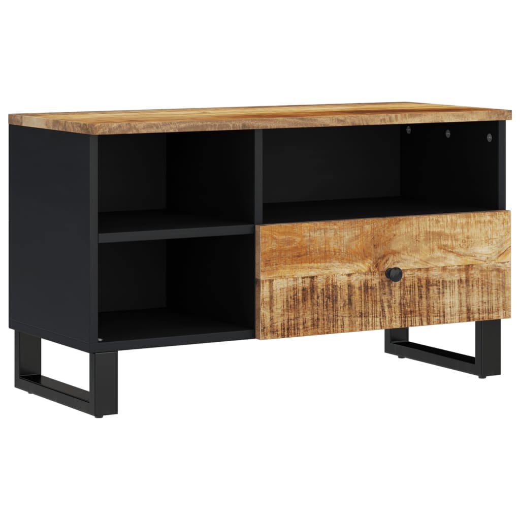 Tv-meubel 80x33x46 cm massief mangohout en bewerkt hout is nu te koop bij PeponiXL, paradijselijk wonen!