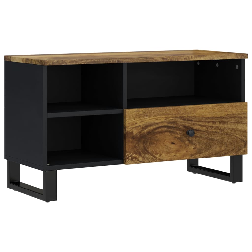 Tv-meubel 80x33x46 cm massief mangohout en bewerkt hout is nu te koop bij PeponiXL, paradijselijk wonen!