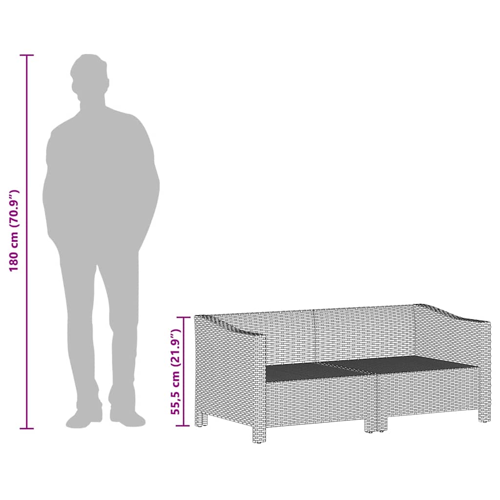 4-delige Loungeset met kussens poly rattan grijs is nu te koop bij PeponiXL, paradijselijk wonen!