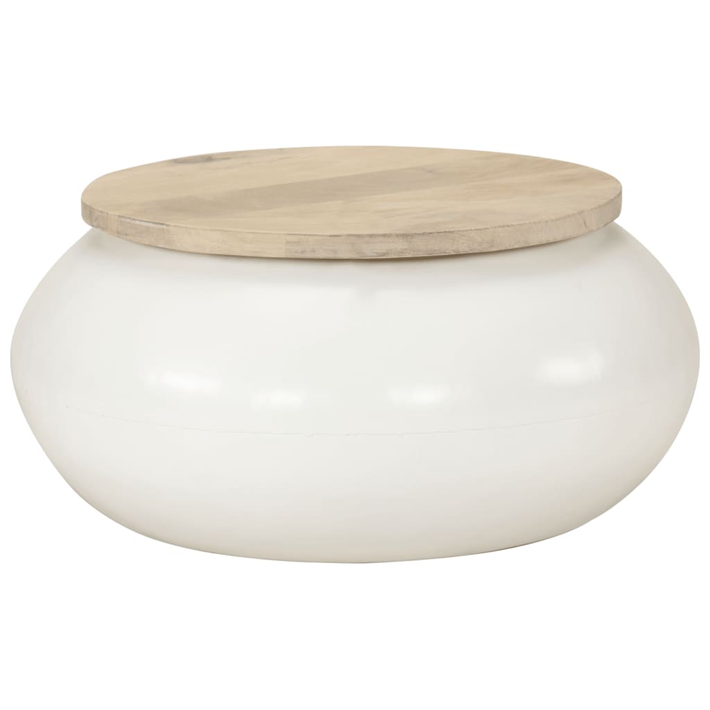 Salontafel 51x51x27 cm massief mangohout is nu te koop bij PeponiXL, paradijselijk wonen!