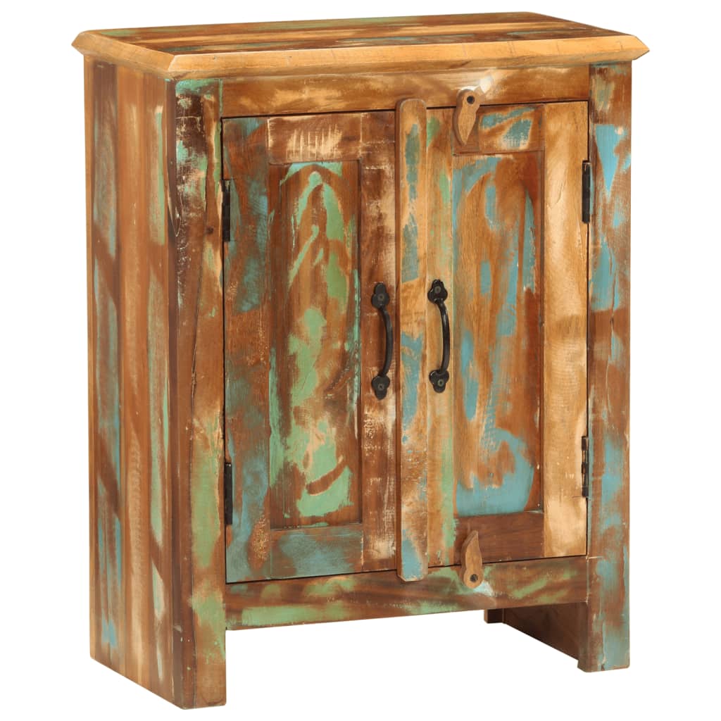 Dressoir met 2 deuren 55x30x70 cm massief gerecycled hout is nu te koop bij PeponiXL, paradijselijk wonen!