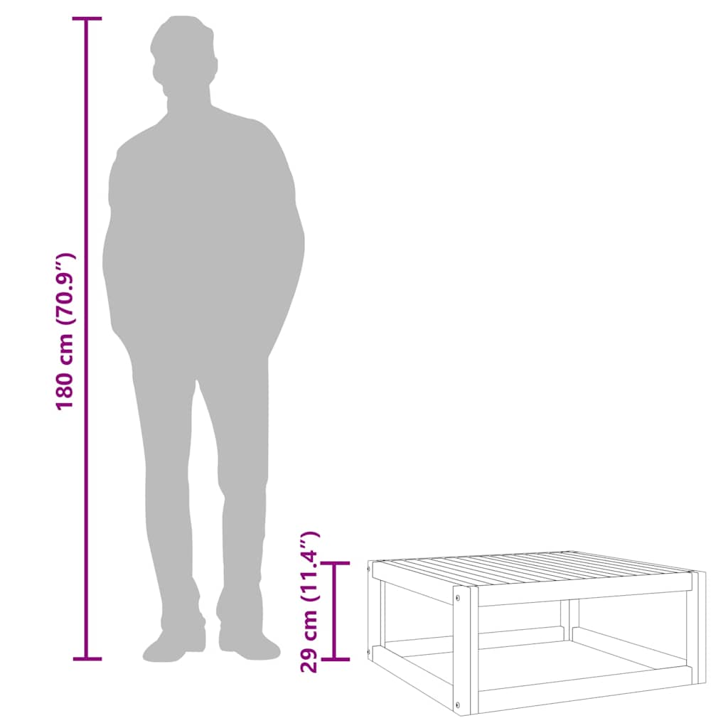 Salontafel 68x68x29 cm massief acaciahout is nu te koop bij PeponiXL, paradijselijk wonen!