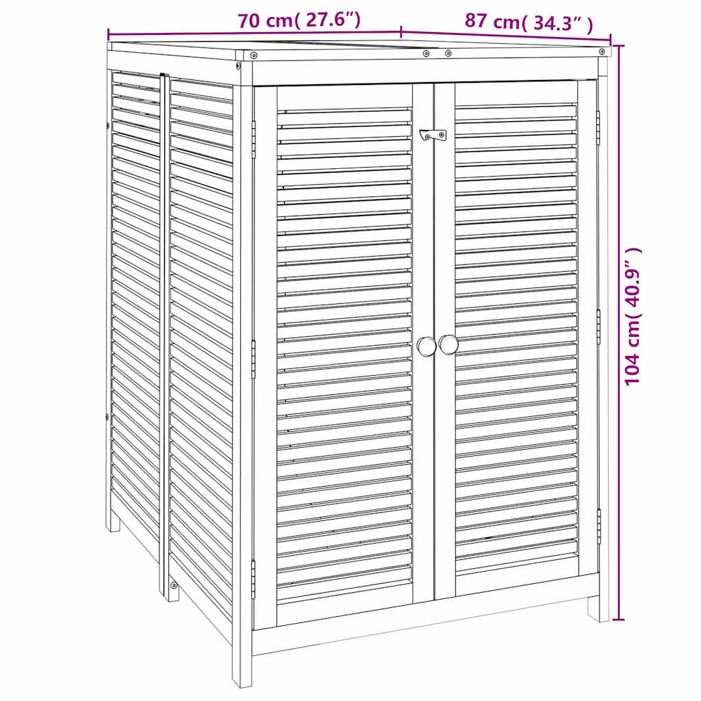 Tuinbox 70x87x104 cm massief acaciahout is nu te koop bij PeponiXL, paradijselijk wonen!