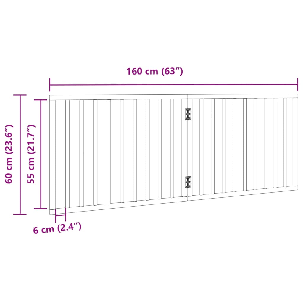 Hondenhek opvouwbaar 2 panelen zwart 160 cm populierenhout is nu te koop bij PeponiXL, paradijselijk wonen!