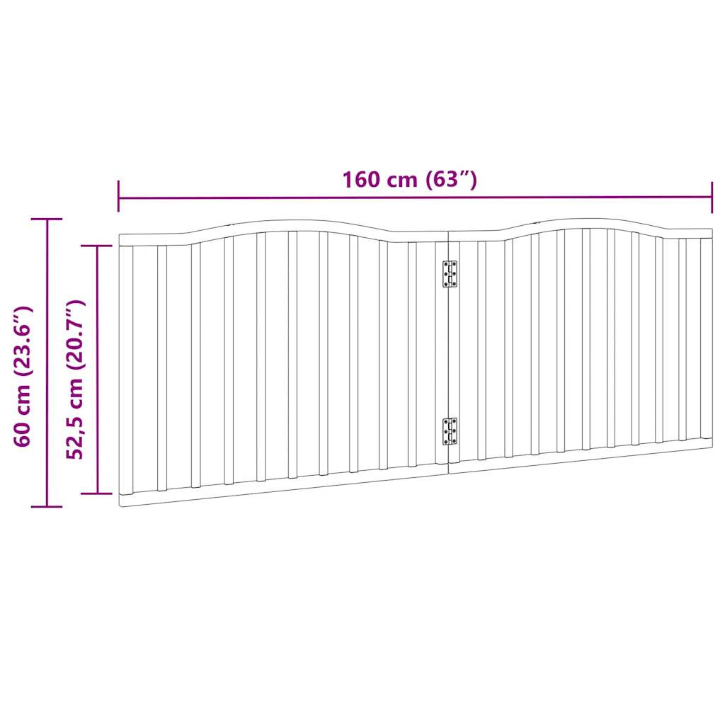 Hondenhek inklapbaar 2 panelen 160 cm populierenhout zwart is nu te koop bij PeponiXL, paradijselijk wonen!