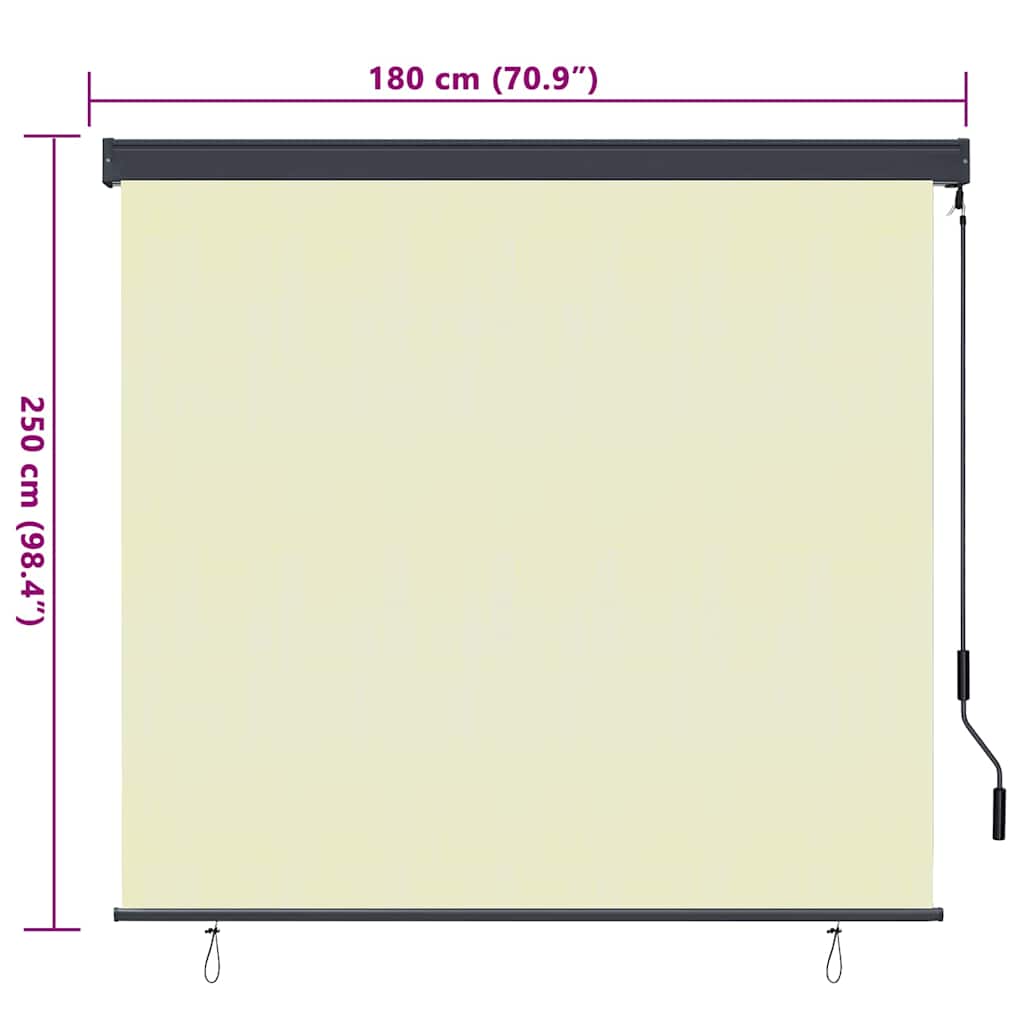 Rolgordijn met gordijnen Crème 180 x 250 cm Stof en Aluminium is nu te koop bij PeponiXL, paradijselijk wonen!