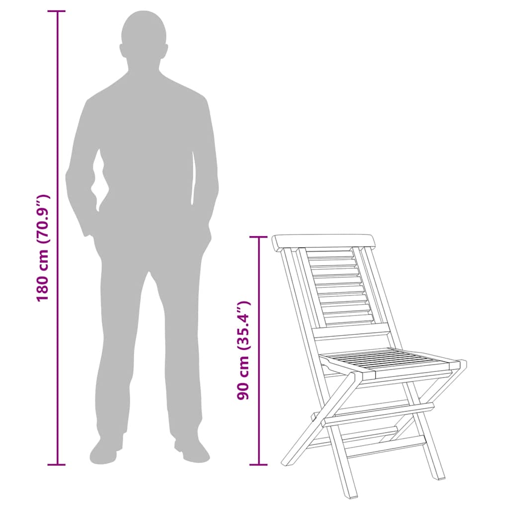 Tuinstoelen inklapbaar 2 st 47x63x90 cm massief teakhout is nu te koop bij PeponiXL, paradijselijk wonen!