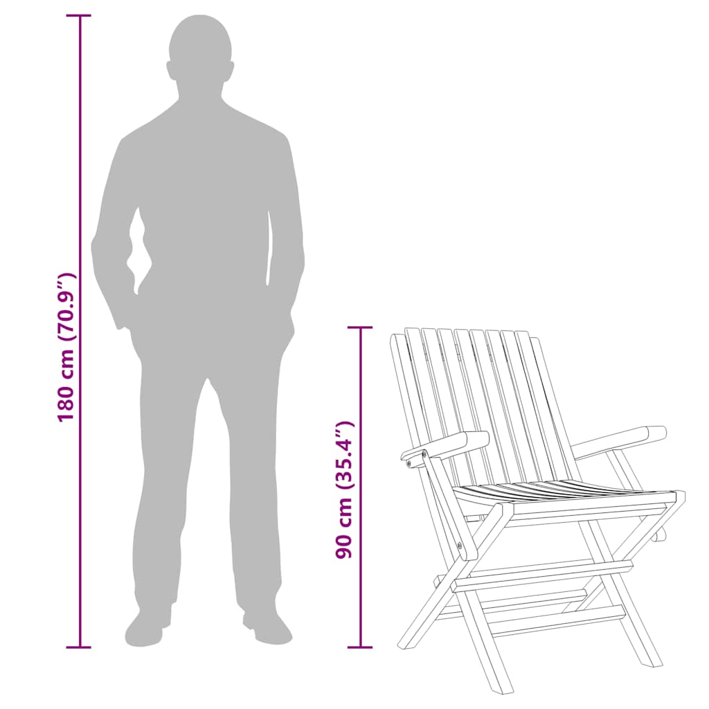 Tuinstoelen inklapbaar 2 st 61x67x90 cm massief teakhout is nu te koop bij PeponiXL, paradijselijk wonen!