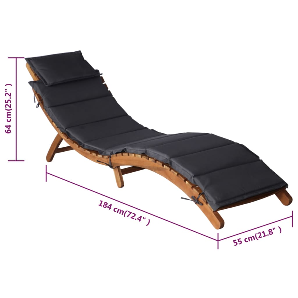Ligstoelen met kussens 2 st massief acaciahout donkergrijs is nu te koop bij PeponiXL, paradijselijk wonen!