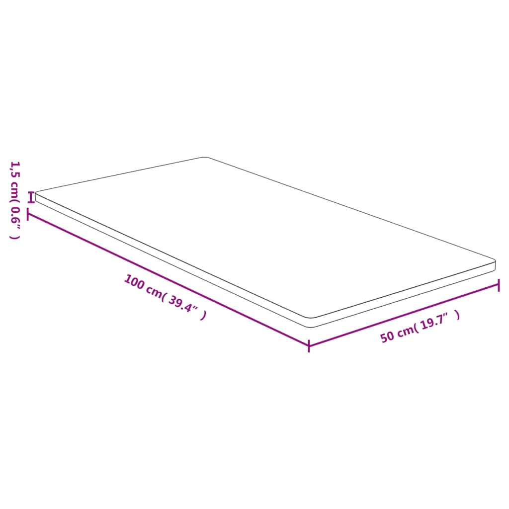 Tafelblad 50x100x1,5 cm bamboe is nu te koop bij PeponiXL, paradijselijk wonen!