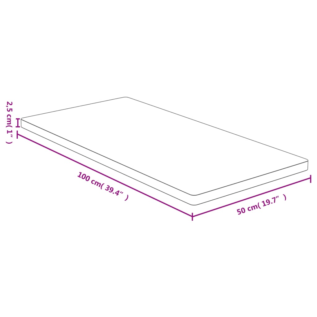 Tafelblad 50x100x2,5 cm bamboe is nu te koop bij PeponiXL, paradijselijk wonen!