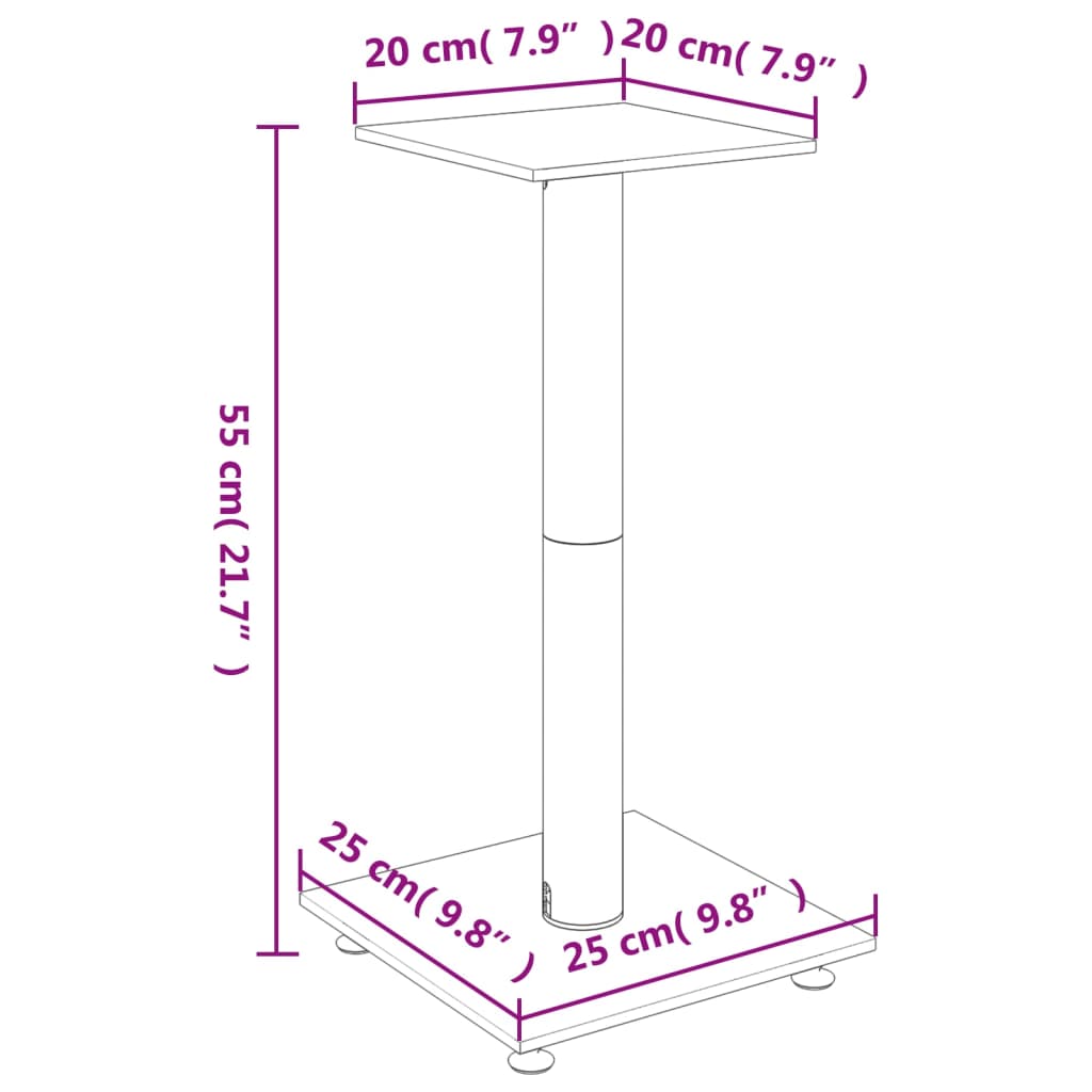 Luidsprekerstandaards 2 st 1 pijler gehard glas zwart is nu te koop bij PeponiXL, paradijselijk wonen!