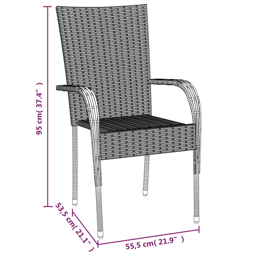 7-delige Tuinset poly rattan zwart is nu te koop bij PeponiXL, paradijselijk wonen!
