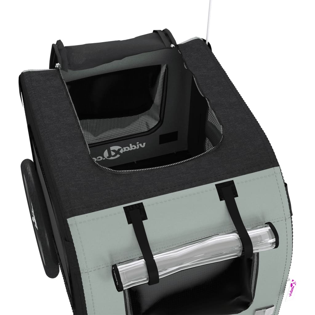 Hondenfietstrailer oxford stof en ijzer zwart en grijs is nu te koop bij PeponiXL, paradijselijk wonen!