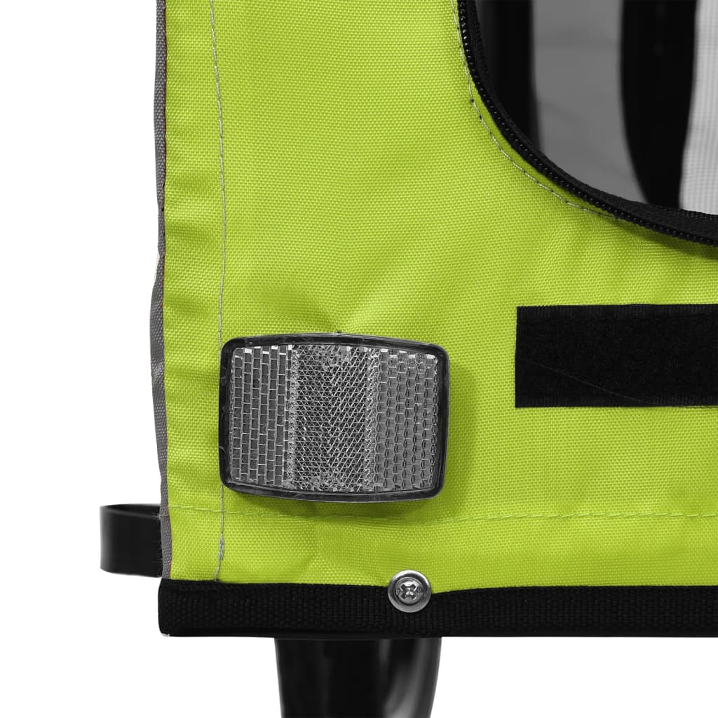 Hondenfietstrailer oxford stof en ijzer groen en zwart is nu te koop bij PeponiXL, paradijselijk wonen!