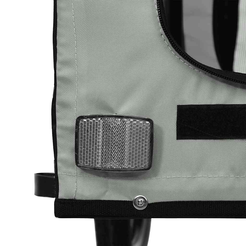 Huisdierfietskar Grijs en Zwart Oxford Stof en IJzer is nu te koop bij PeponiXL, paradijselijk wonen!