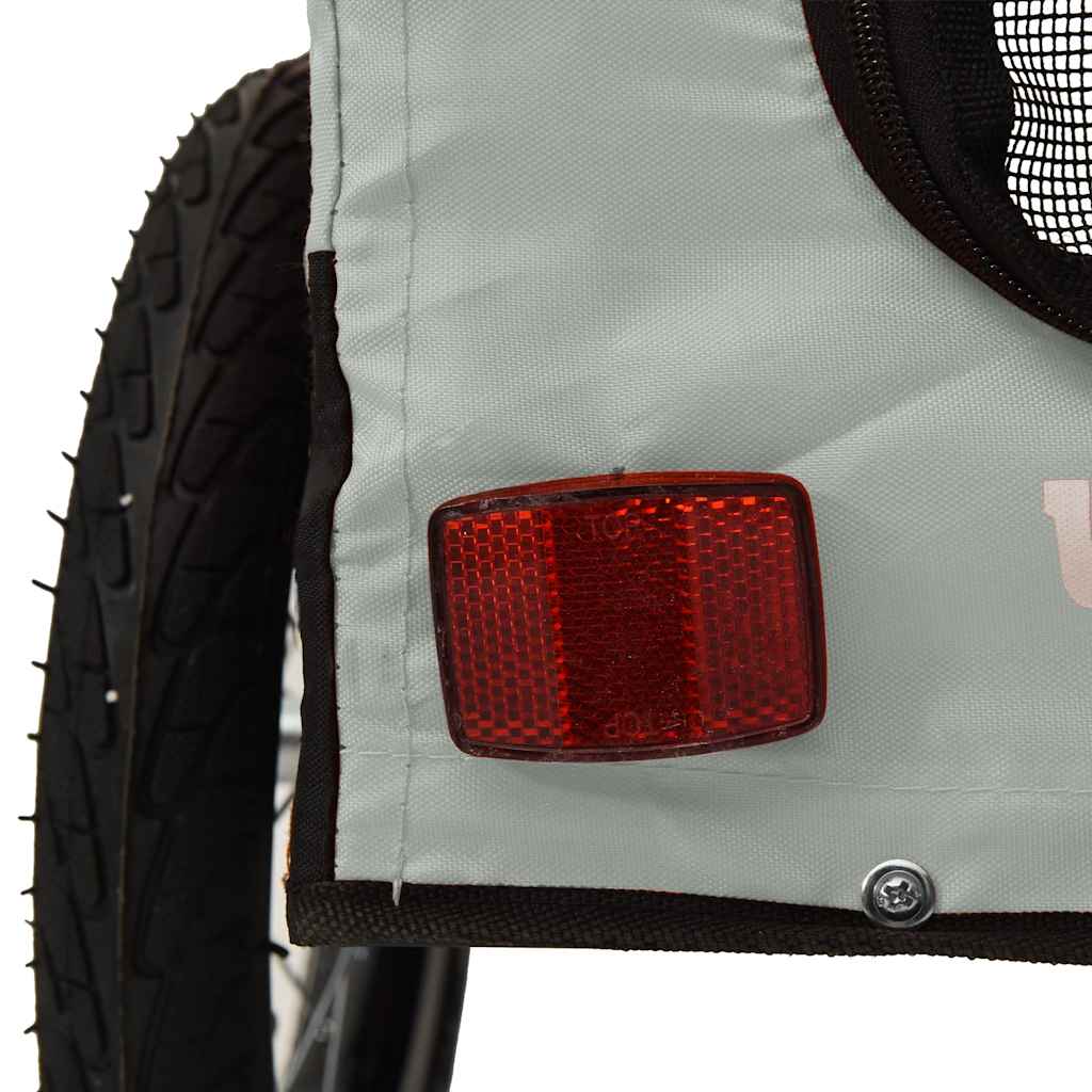 Hondenfietstrailer oxfordstof en ijzer grijs en zwart is nu te koop bij PeponiXL, paradijselijk wonen!