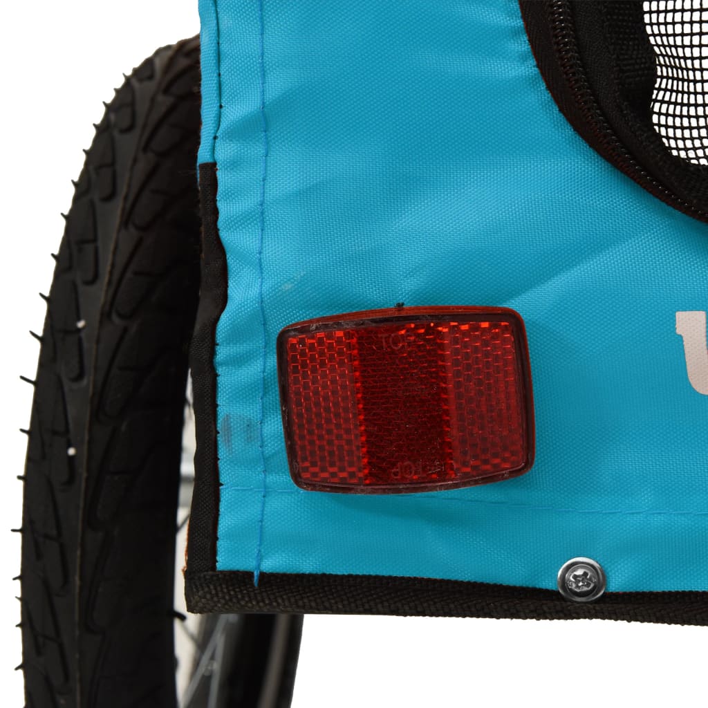 Hondenfietstrailer oxford stof en ijzer blauw en zwart is nu te koop bij PeponiXL, paradijselijk wonen!