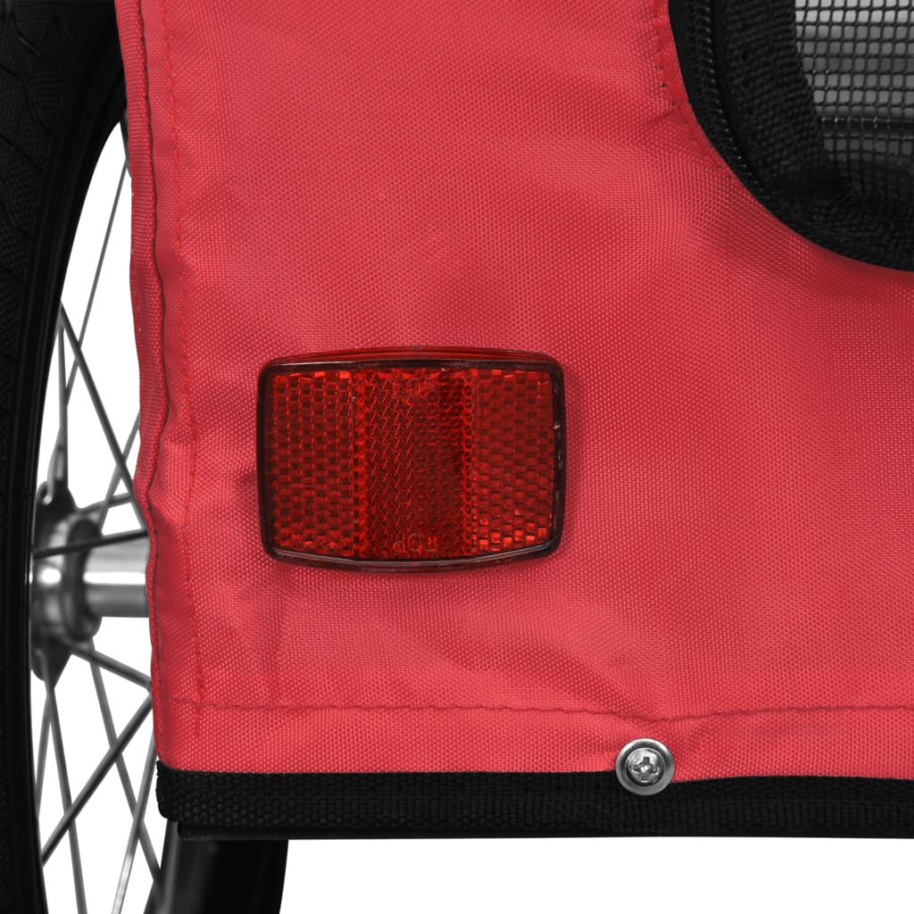 Hondenfietstrailer oxford stof en ijzer rood is nu te koop bij PeponiXL, paradijselijk wonen!
