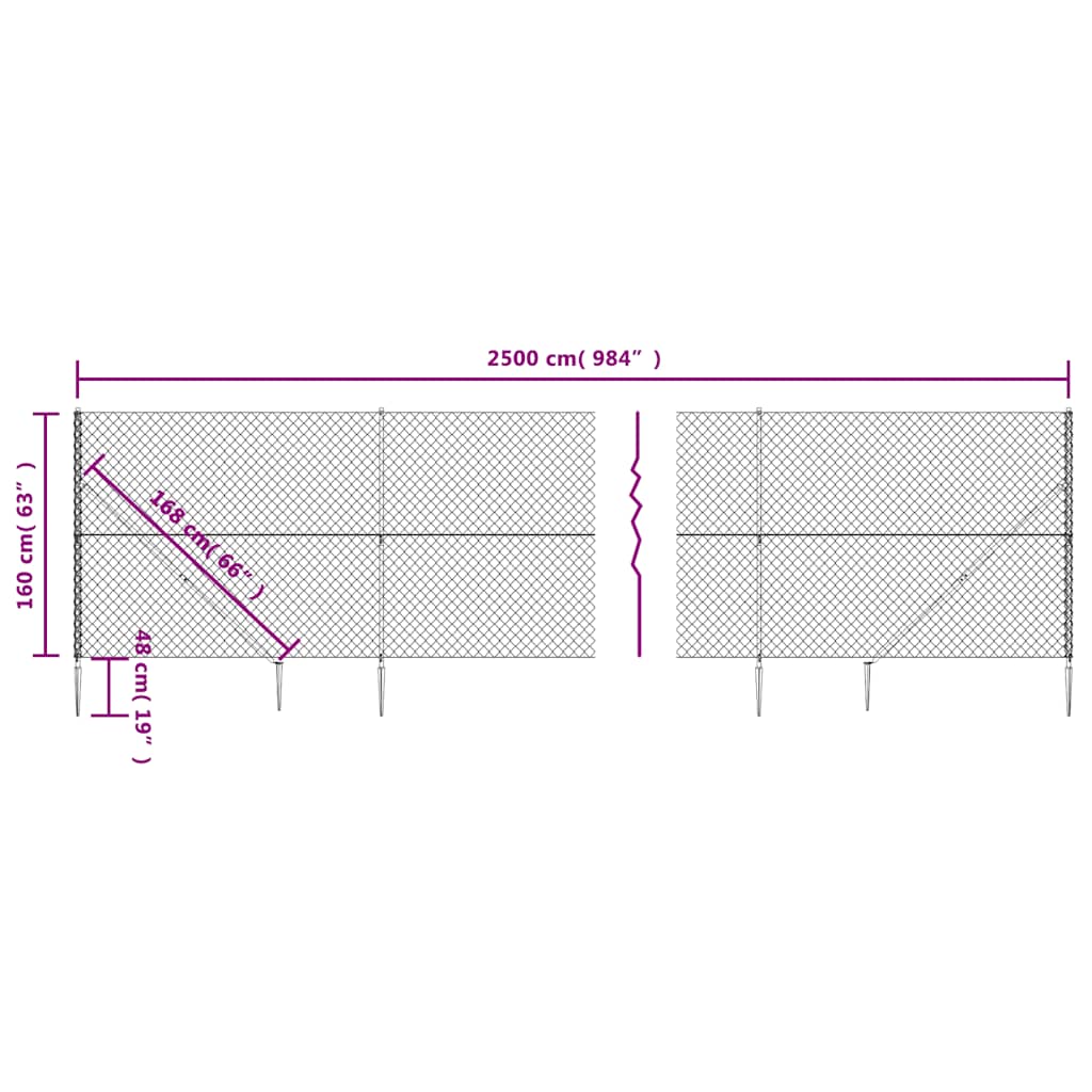 Gaashek met grondankers 1,6x25 m antracietkleurig is nu te koop bij PeponiXL, paradijselijk wonen!