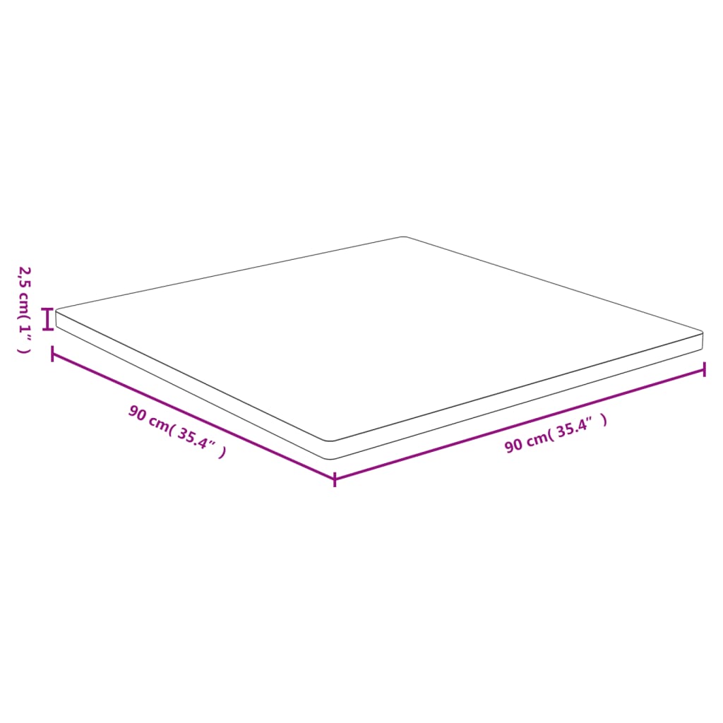 Tafelblad 90x90x2,5 cm bamboe is nu te koop bij PeponiXL, paradijselijk wonen!