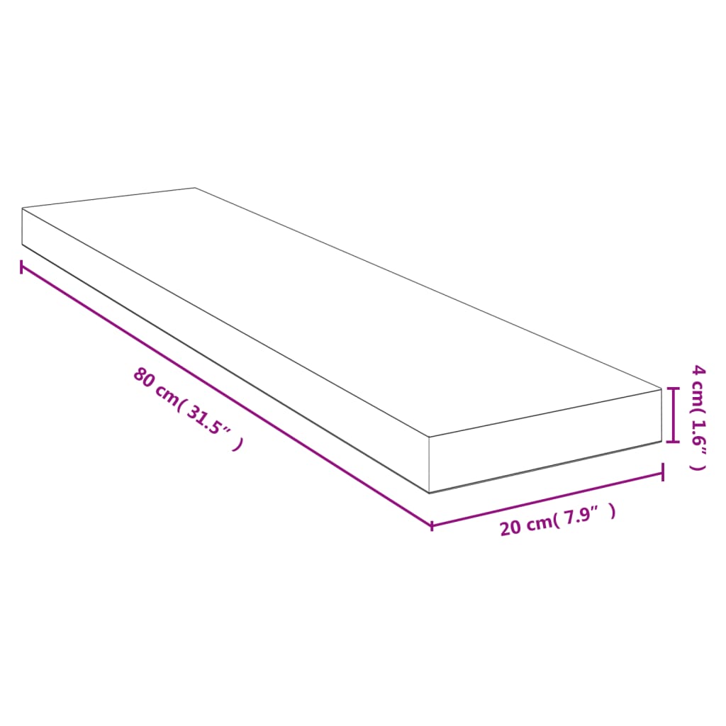 Wandschap 80x20x4 cm bamboe is nu te koop bij PeponiXL, paradijselijk wonen!