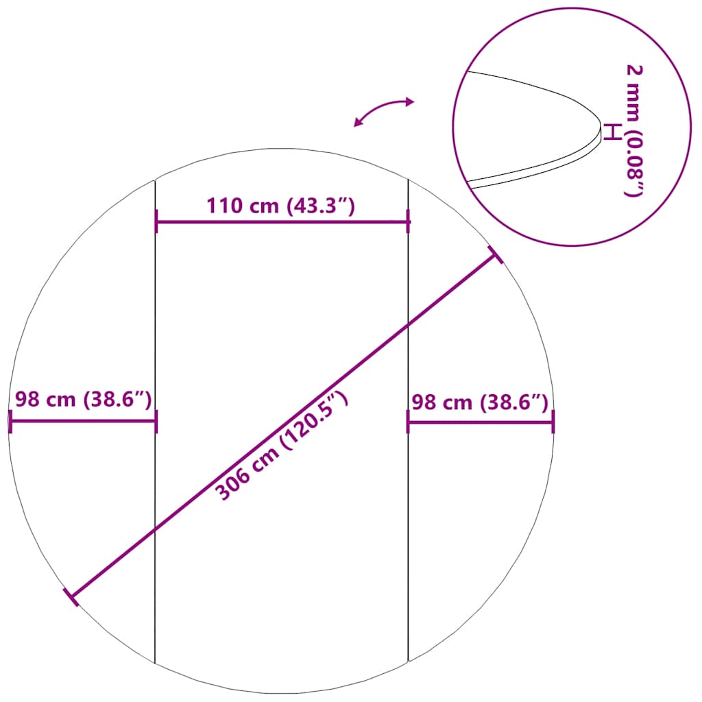 Zwembadgrondzeil Ø306 cm polyester geotextiel lichtgrijs is nu te koop bij PeponiXL, paradijselijk wonen!