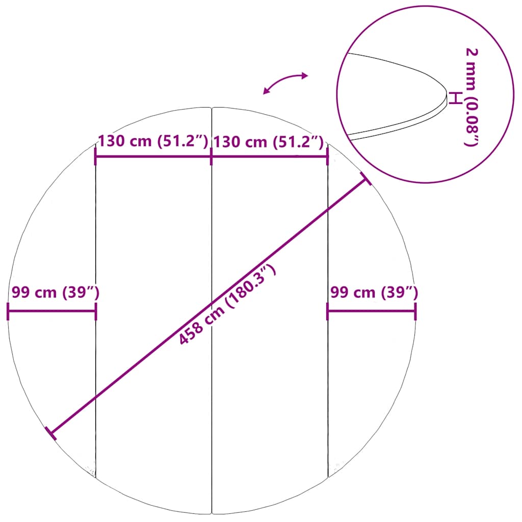 Zwembadgrondzeil Ø458 cm polyester geotextiel lichtgrijs is nu te koop bij PeponiXL, paradijselijk wonen!
