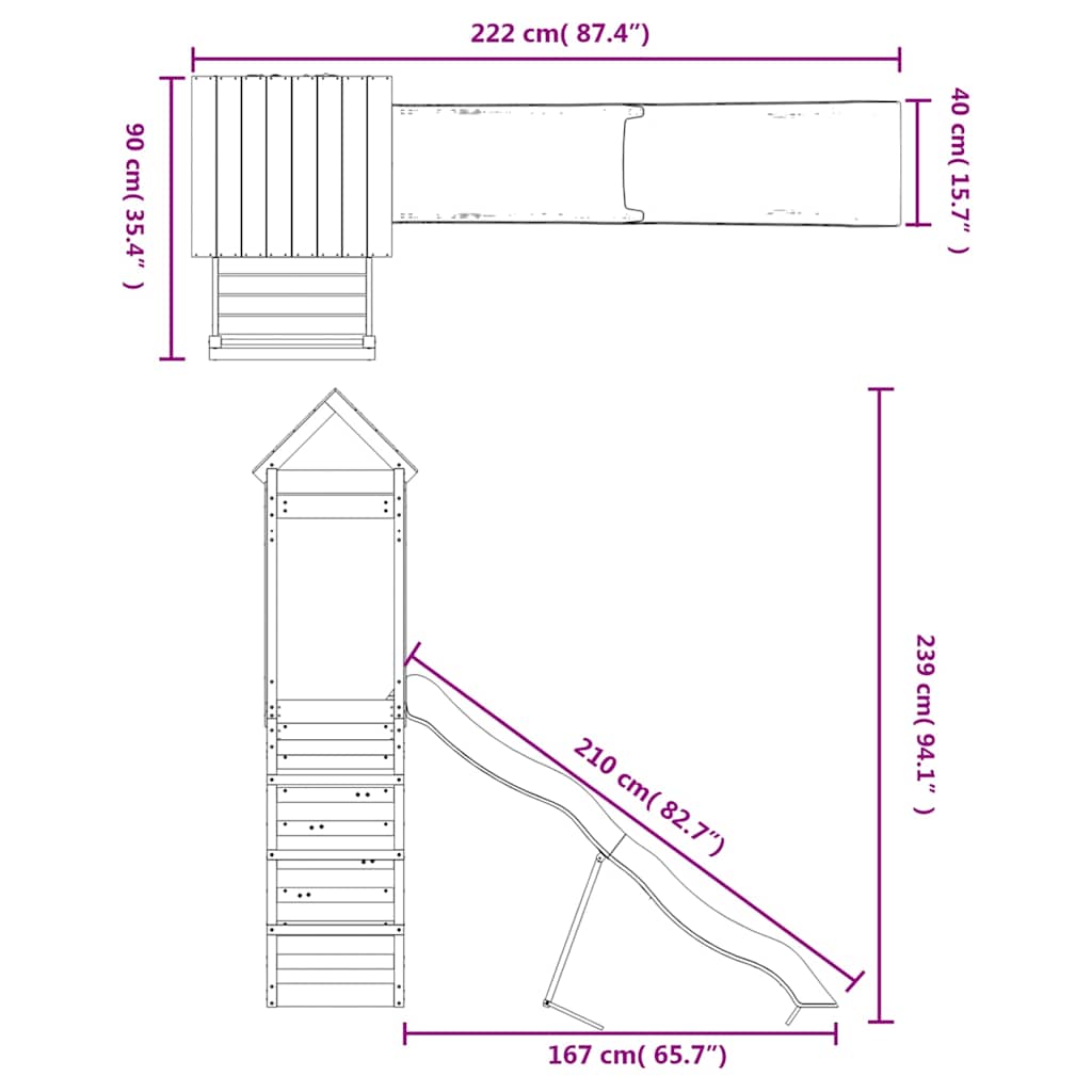 Speelhuis massief grenenhout is nu te koop bij PeponiXL, paradijselijk wonen!