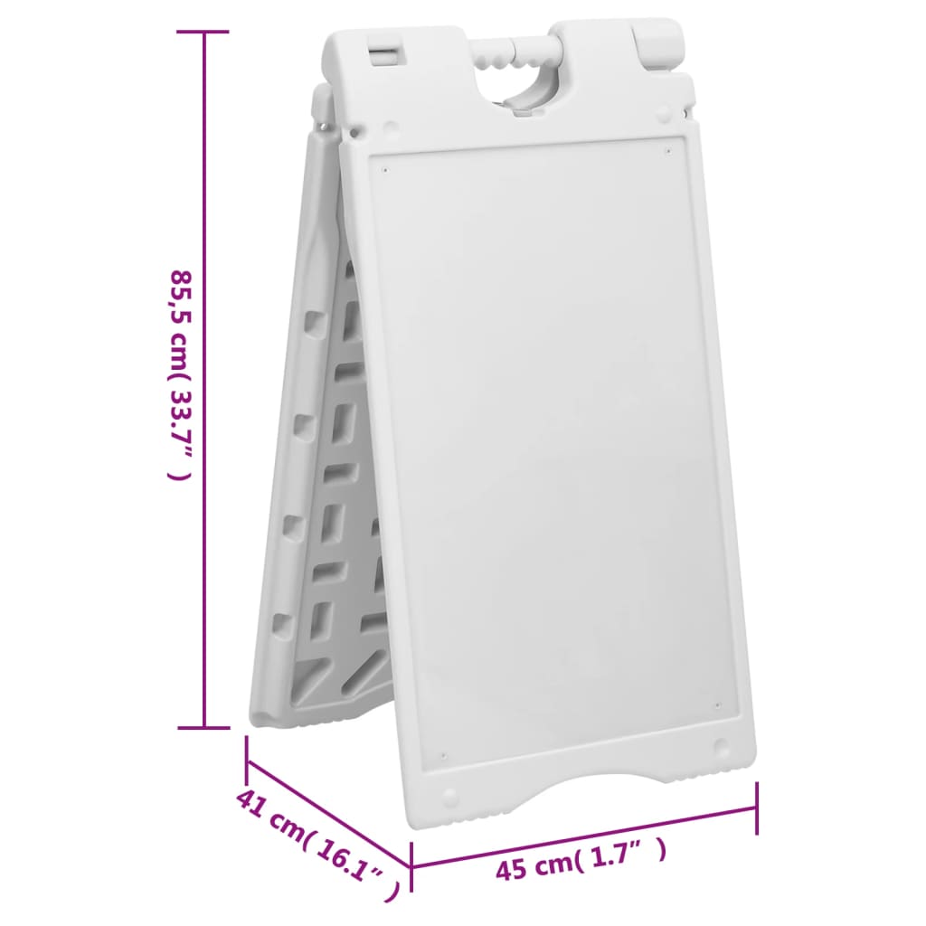 Sandwichbord 45x7x84,5 cm HDPE grijs is nu te koop bij PeponiXL, paradijselijk wonen!