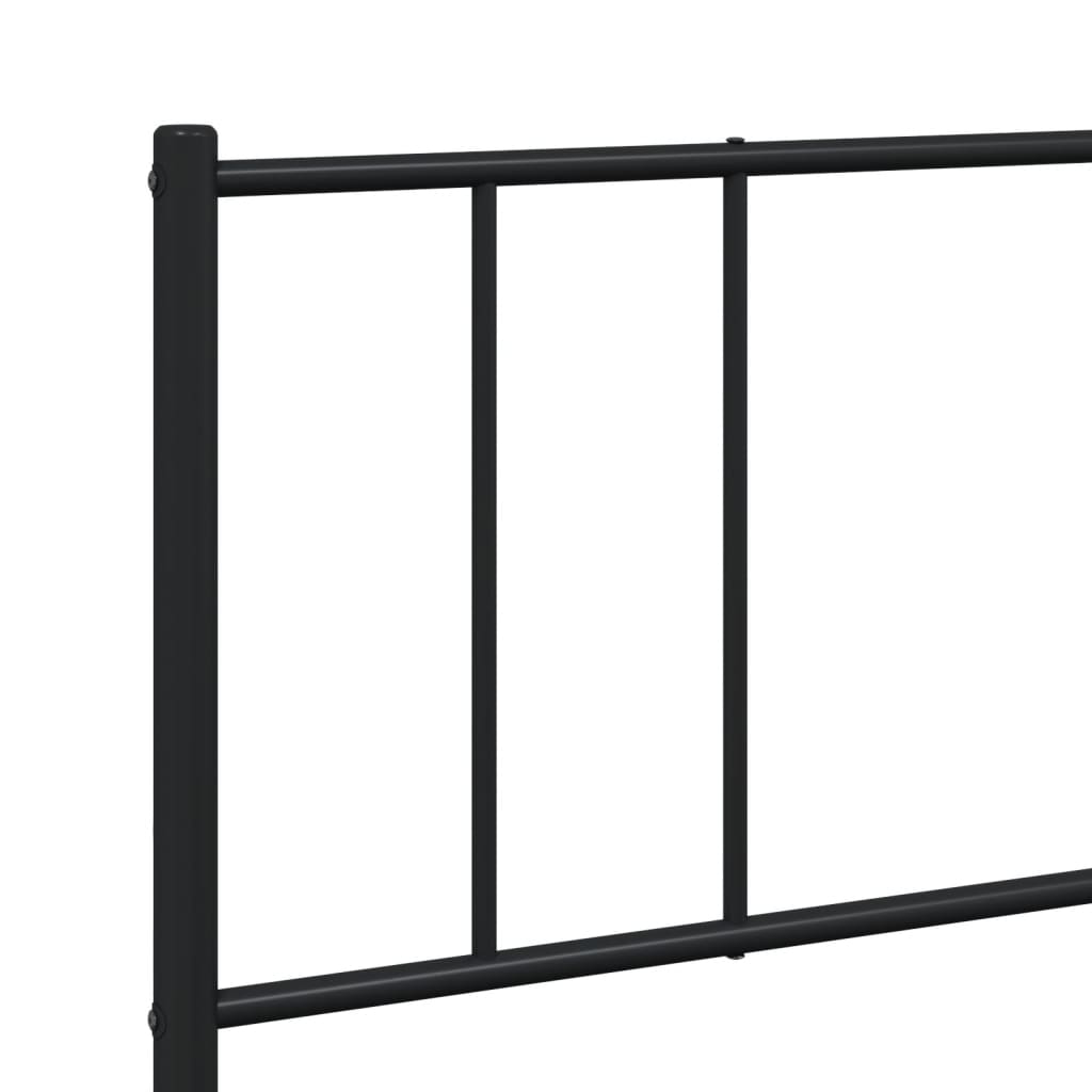 Bedframe met hoofd- en voeteneinde metaal zwart 183x213 cm is nu te koop bij PeponiXL, paradijselijk wonen!