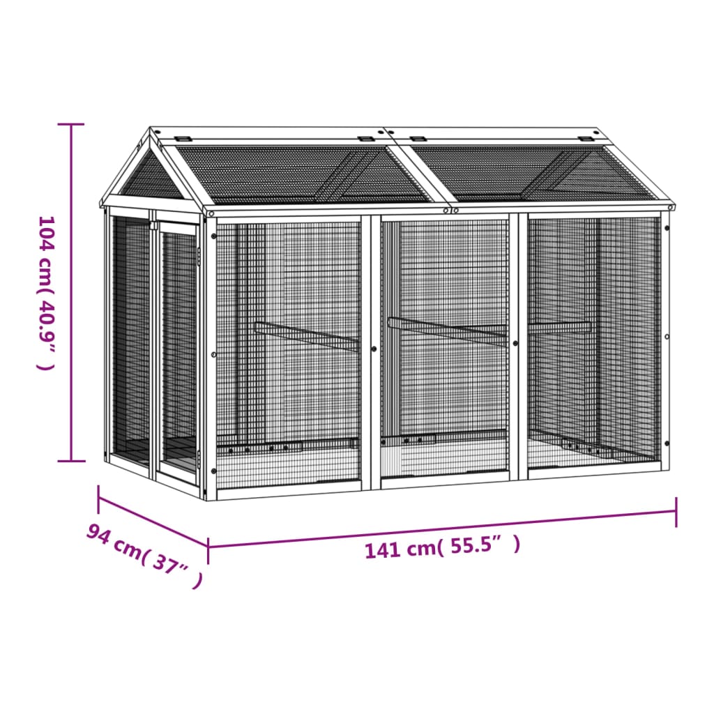 Dierenren 141x94x104 cm massief grenenhout bruin is nu te koop bij PeponiXL, paradijselijk wonen!