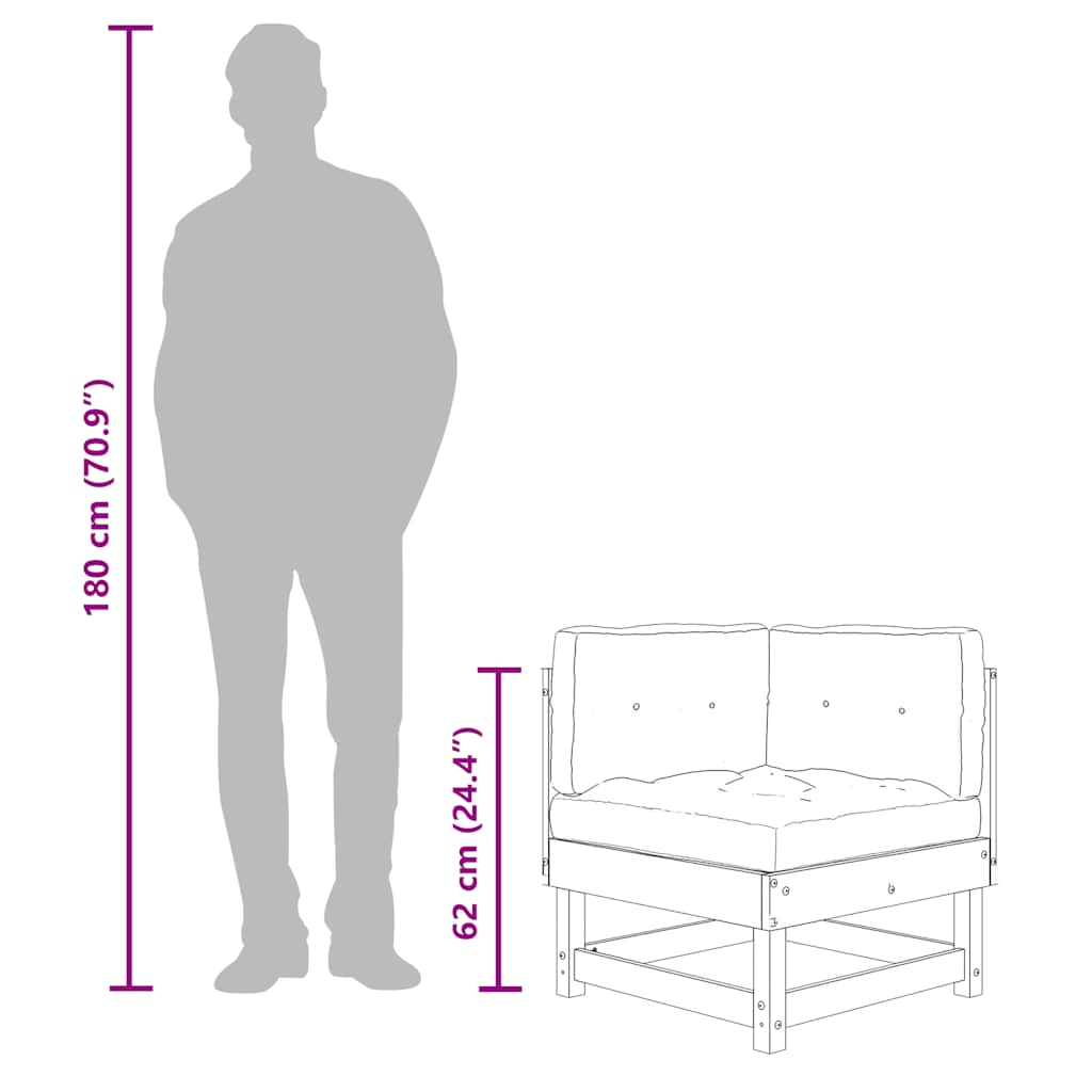 Hoekbanken 2 st met kussens massief grenenhout zwart is nu te koop bij PeponiXL, paradijselijk wonen!